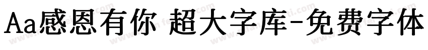 Aa感恩有你 超大字库字体转换